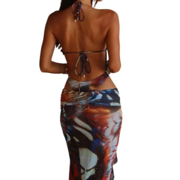 Outcast Elina Maxi Skirt in Zaffira Print - Picture 5 of 6